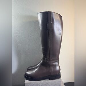 J. Crew Brown Heritage Leather Riding Pull Tab Boots 8.5